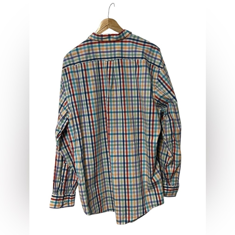 IZOD men’s size XXL long sleeve plaid button down 100% cotton shirt - Picture 4 of 9